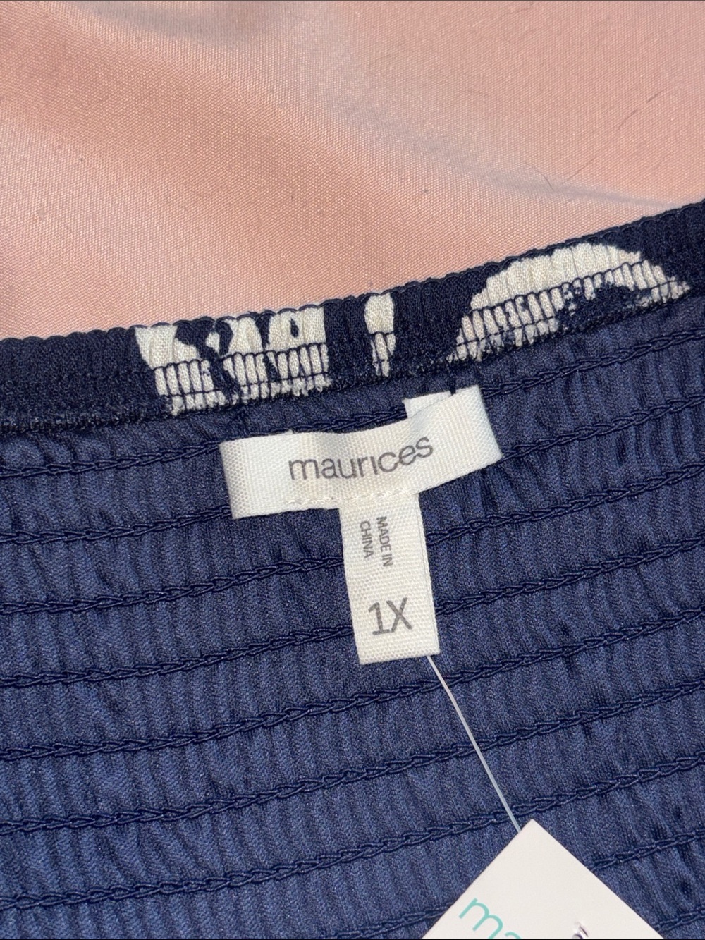 Maurices Navy and White Floral Dress Size 1X Plus Size NEW - Picture 13 of 15